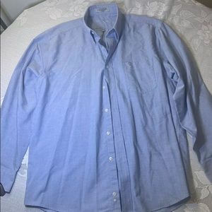 Mens collared blue button down shirt duck head size large